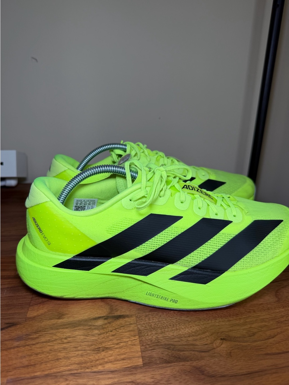 Adidas EVO SL Neon Yellow Running Shoes - Men